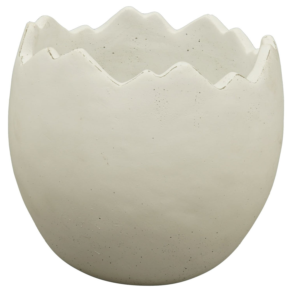 PflanzEi MITE - Weiß - Zement - 13x13x12 cm