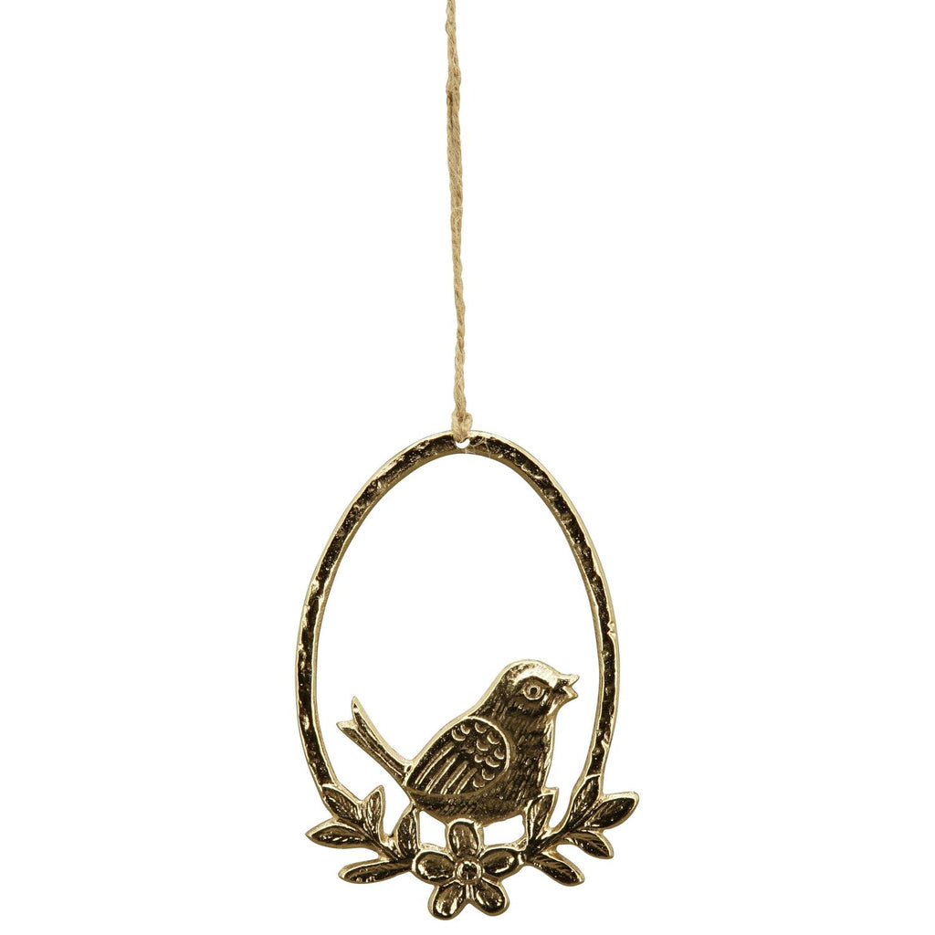 EihängermitVogel Aurum - gold - Alu - 8x12 cm