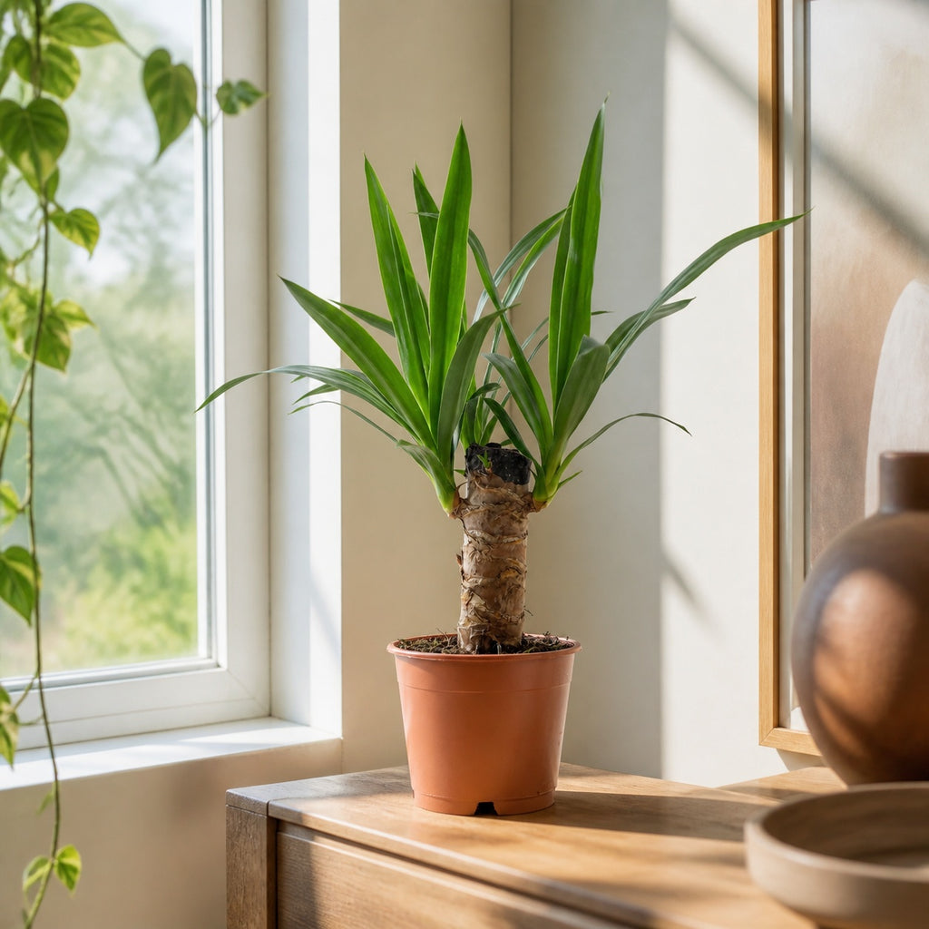 Palmlilie 1-stämmig - Yucca Elephantipes Palme 20 - Höhe ca. 45 cm, Topf-Ø 12 cm