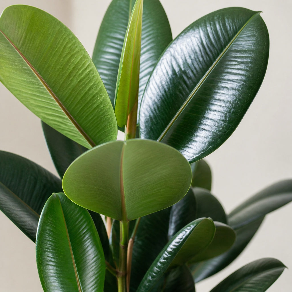 Gummibaum 1-stämmig - Ficus elastica 'Robusta' - Höhe ca. 70 cm, Topf-Ø 21 cm