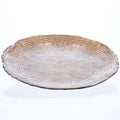 LUXOR plate - gold - 21x21x1.5cm - glass
