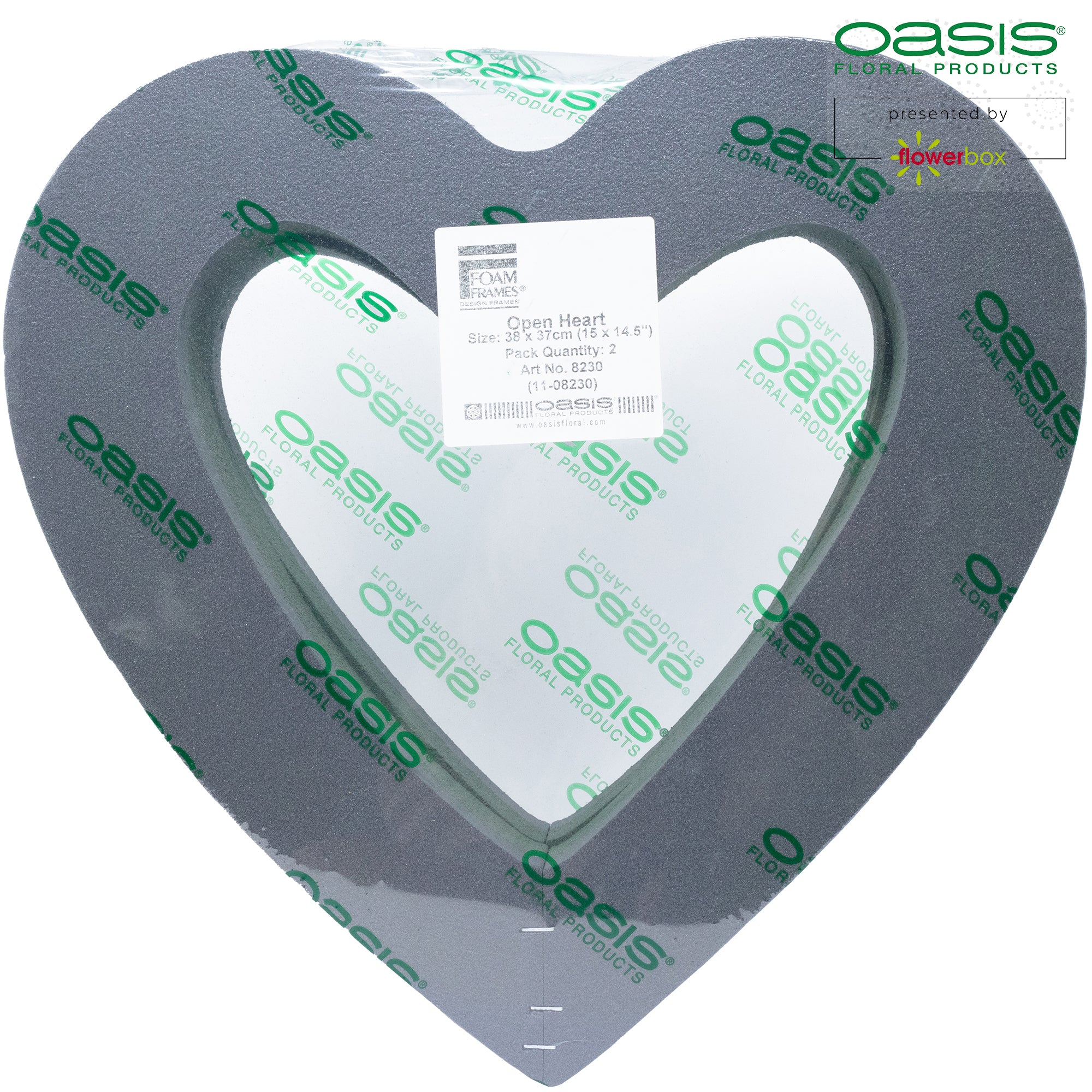 OASIS® FOAM FRAMES® Open Hearts - 36 x 37 x 6cm - 2 pcs.