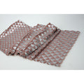 Tapis de couloir triangulaires, imprimé rose/argenté, 100 % polyester, 40 x 180 cm