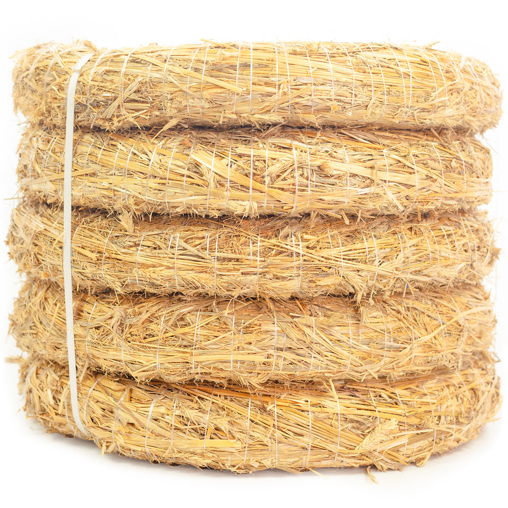 Set of 5 straw wreaths, diameter 45 cm, thickness 8 cm