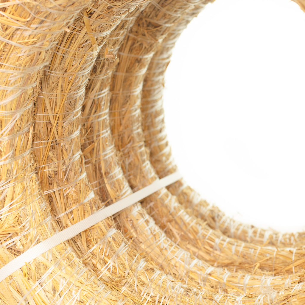 Set of 5 straw wreaths, diameter 45 cm, thickness 8 cm
