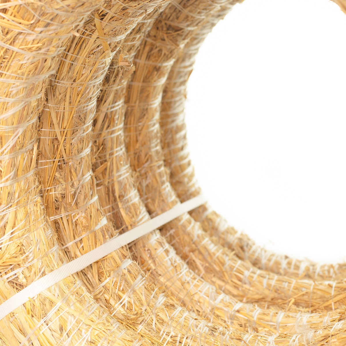 Set of 5 straw wreaths, diameter 45 cm, thickness 8 cm