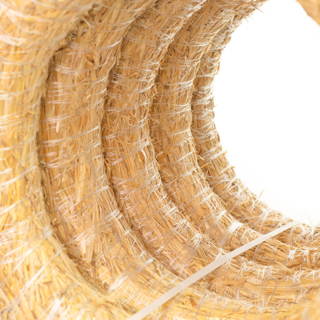 Set of 5 straw wreaths, 50 cm diameter, 10 cm thick
