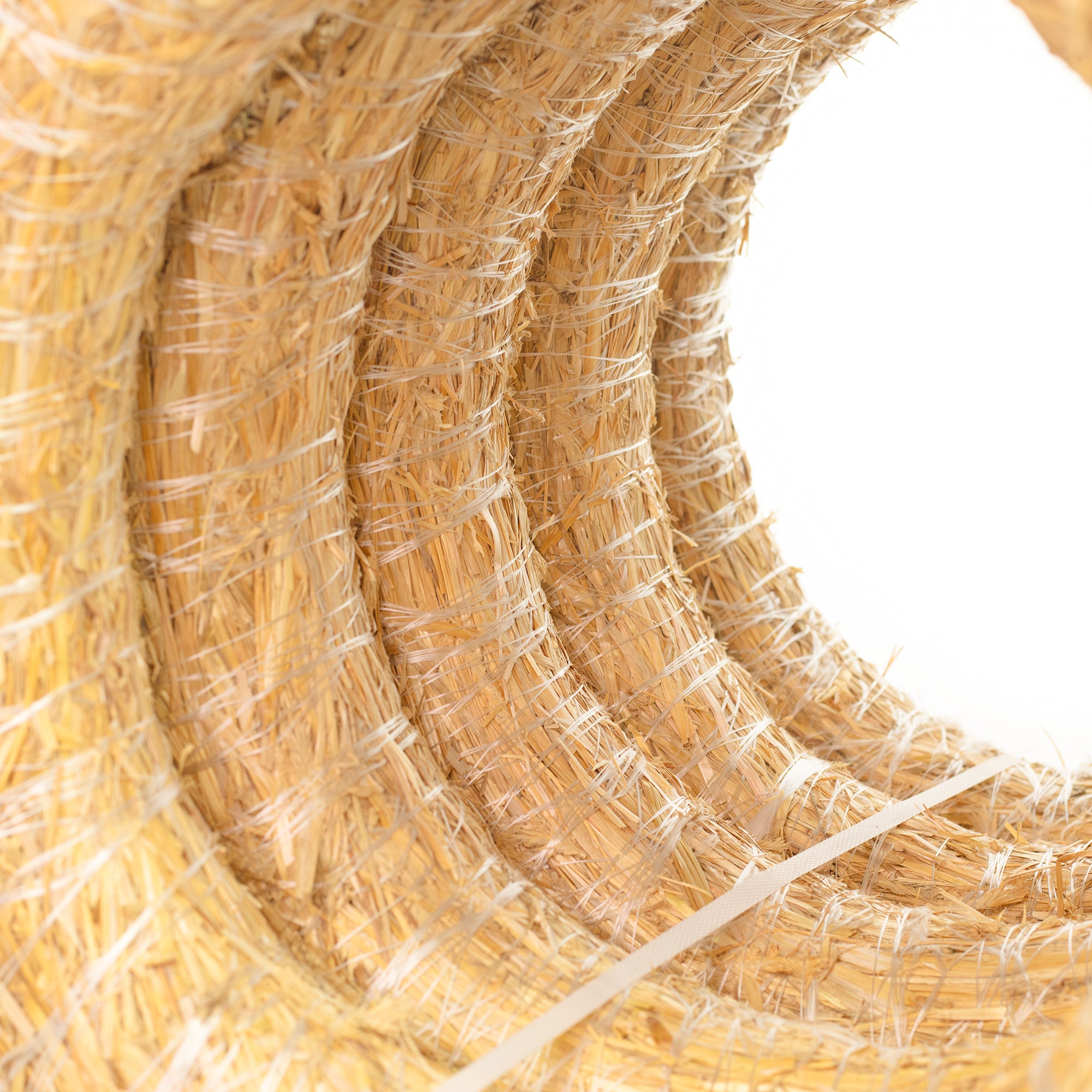 Set of 5 straw wreaths, 50 cm diameter, 10 cm thick
