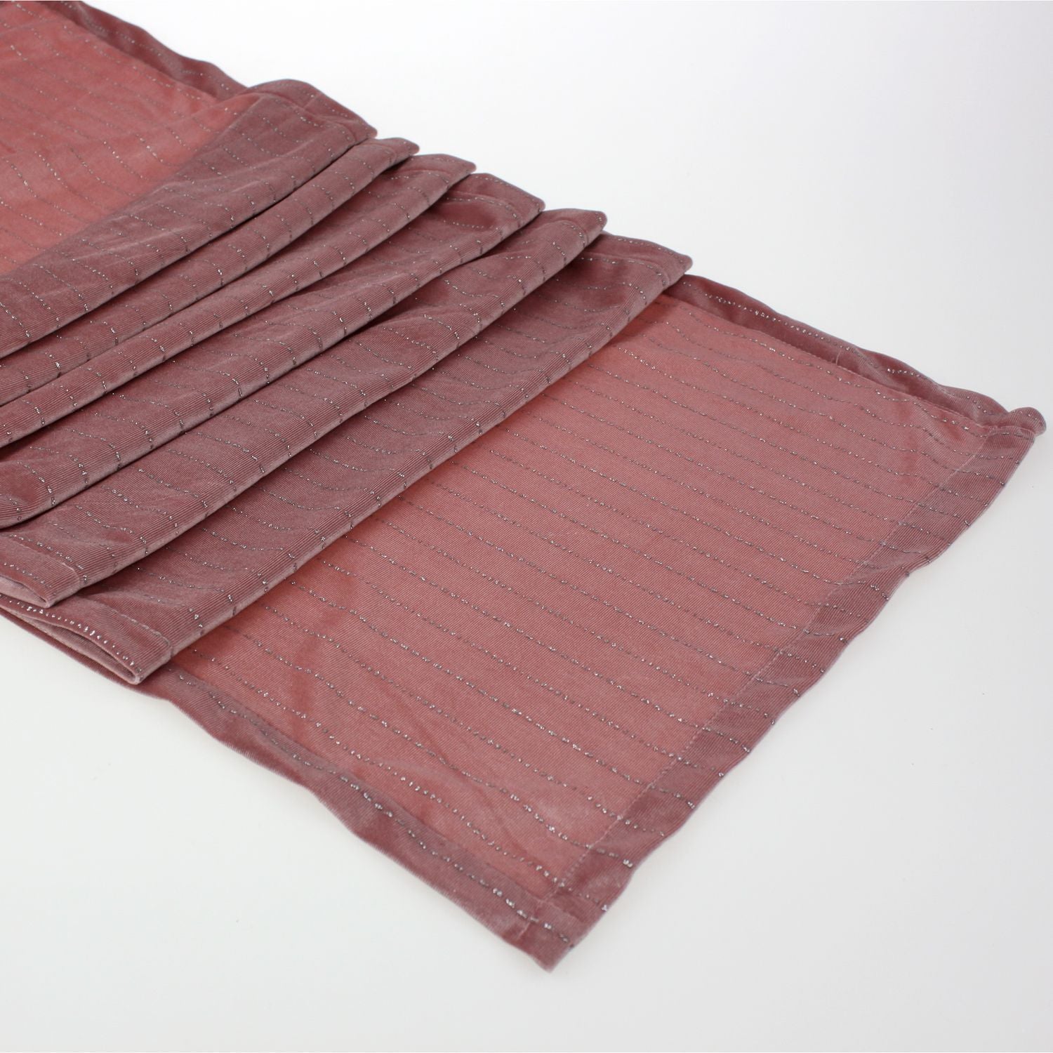 Samtläufer Brilliant, rosa 100% Polyester, 40x180 cm