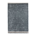 Teppich Velvet Touch, blau/grau 100% Viskose, 160x230 cm Fransen einseitig