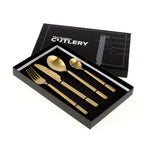 4-piece cutlery set Golden Cutlery - matte gold - 18/10 stainless steel