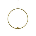Deko-Ring Hoop z. Hängen m. Stabkerzentülle, gold, D.36 cm