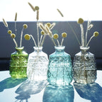 Dekoflasche - 4 Sorten - Glas - 10,5x15 cm - 1 Stück assortiert