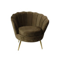 Sessel Audrey, braun Samt/Metall/Holz, 82x75x79 cm