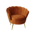 Sessel Audrey, kupfer Samt/Metall/Holz, 82x75x79 cm