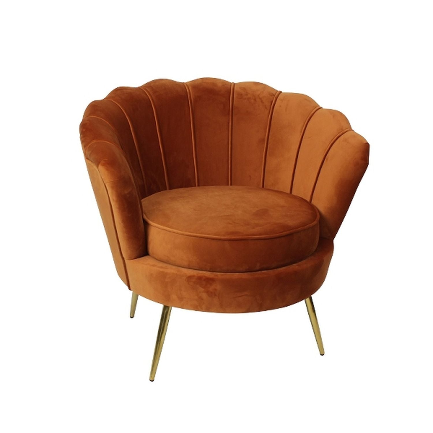 Sessel Audrey, kupfer Samt/Metall/Holz, 82x75x79 cm