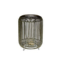 Laterne mit Glaseinsatz - grau - Kunststoff - 30x38 cm - Polyethylen+Metall - Glaseinsatz: 10x10 cm