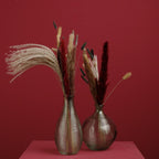 Vase - gerillt - grün - eingefärbtes Glas - 11,5x24 cm