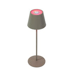Lys LED table lamp - taupe - LED/metal - 12x38 cm - IP44 - max. 3.6 W - 3.7 V - 4000 mAh - Li-ion battery - with color change and dimming function via touch sensor - 1 m USB charging cable included - illumination time: max. 8 hours on a full charge