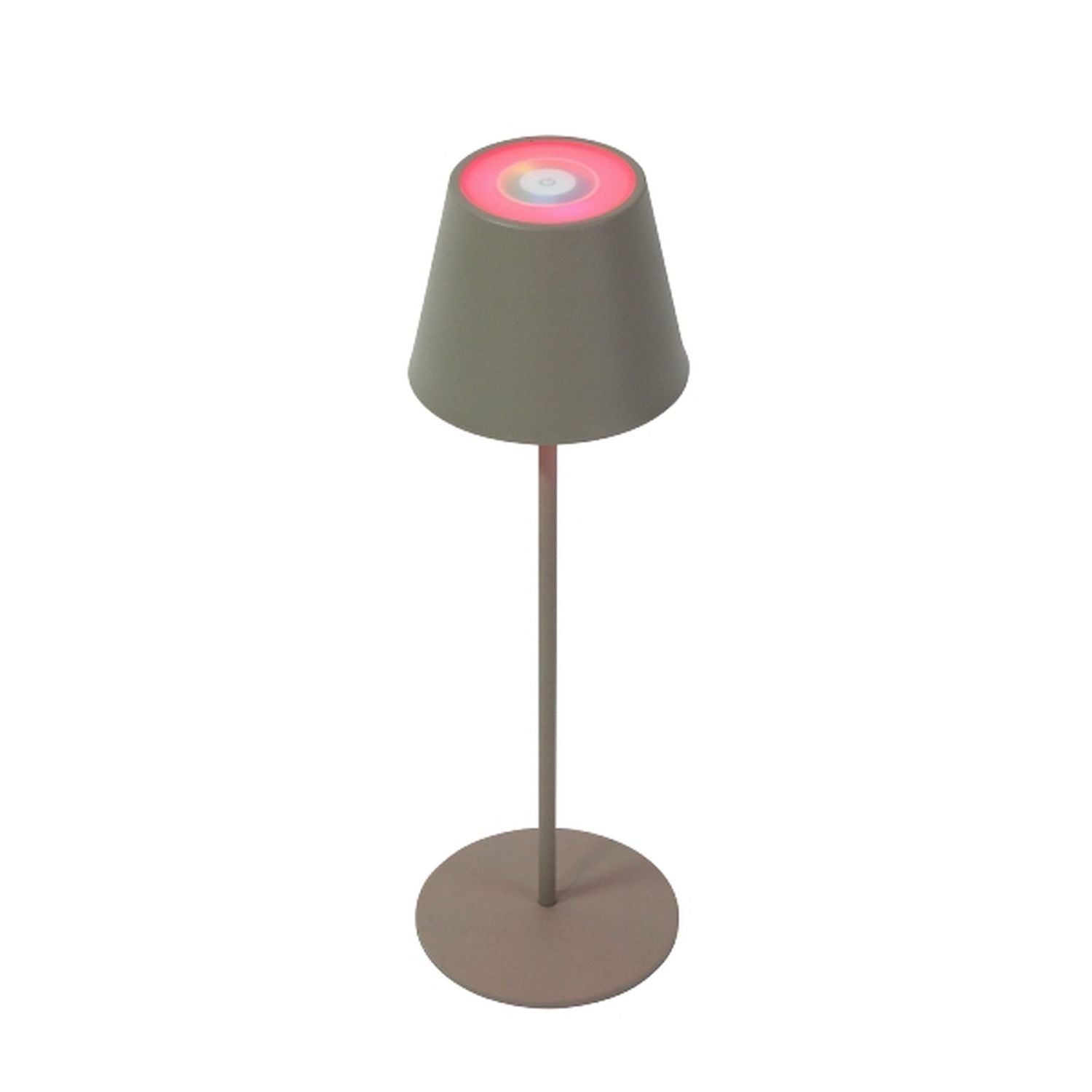 Lys LED table lamp - taupe - LED/metal - 12x38 cm - IP44 - max. 3.6 W - 3.7 V - 4000 mAh - Li-ion battery - with color change and dimming function via touch sensor - 1 m USB charging cable included - illumination time: max. 8 hours on a full charge