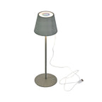 Lys LED table lamp - grey - LED/metal - 12x38 cm - IP44 - max. 3.6 W - 3.7 V - 4000 mAh - Li-ion battery - with color change and dimming function via touch sensor - 1 m USB charging cable included - illumination time: max. 8 hours on a full charge