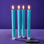 Set 4-teilig - LED Stabkerze - Echtwachs/Kunststoff/LED - H. 24.5 cm - m. Fernbedienung