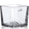 Cube en verre DOTS & STRIPES à pois - transparent - 6x6x6cm - verre