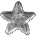 RUSTIC METAL aluminum star plate large - silver - 36x36x2.5cm - metal
