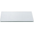 Assiette rectangulaire MIROIR - argent - 15 x 30 x 0,5 cm - verre