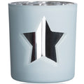 Porte-bougie chauffe-plat en verre miroir STAR - gris - 15 x 15 x 8 cm - verre