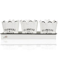 FLOWERS & GARDEN metal trio pot on tray - weiß - 10x30x9,5cm - Metall