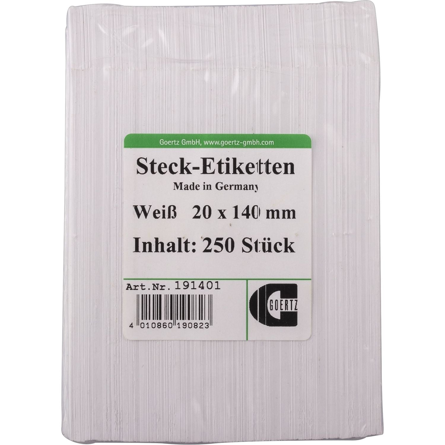 Étiquettes à clipser - 20 x 140 mm - 250 pièces.
