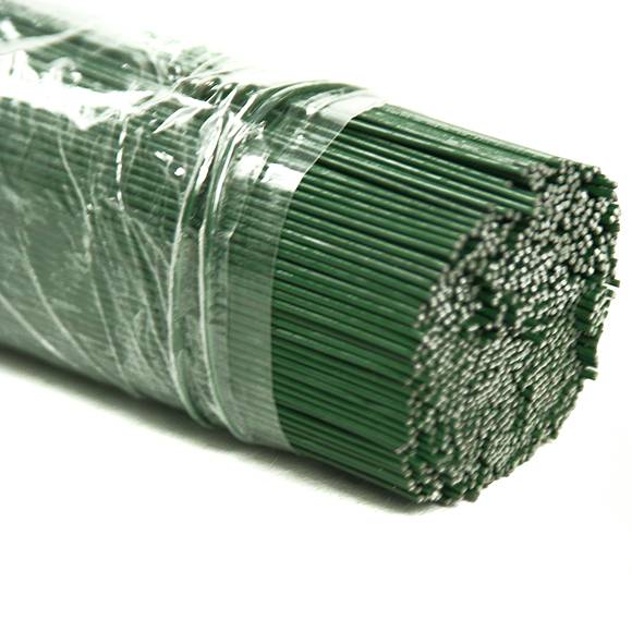 Plug wire - 0.8 x 400 mm - 2.5 kg - green lacquered