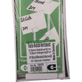 Vario sign assortment - 10 base poles 32 cm, 10 extensions 20 cm, 10 sign holders and 10 replacement signs 110 x 65 mm