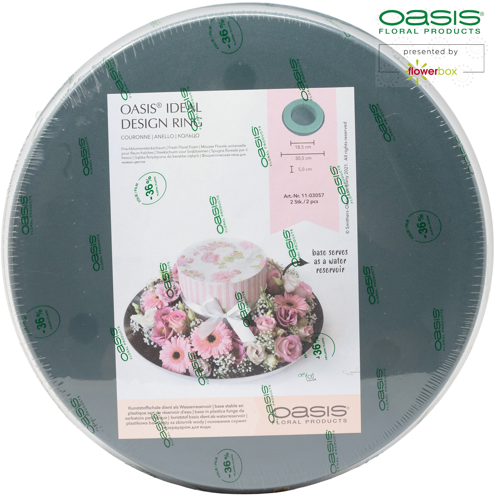 OASIS® IDEAL Design Ring - 4,5 x 30cm Ø - innen: 19cm Ø - 2 St.