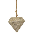 Pendentif diamant TroupeR - champagne - polyrésine - 5x5x4,5 cm