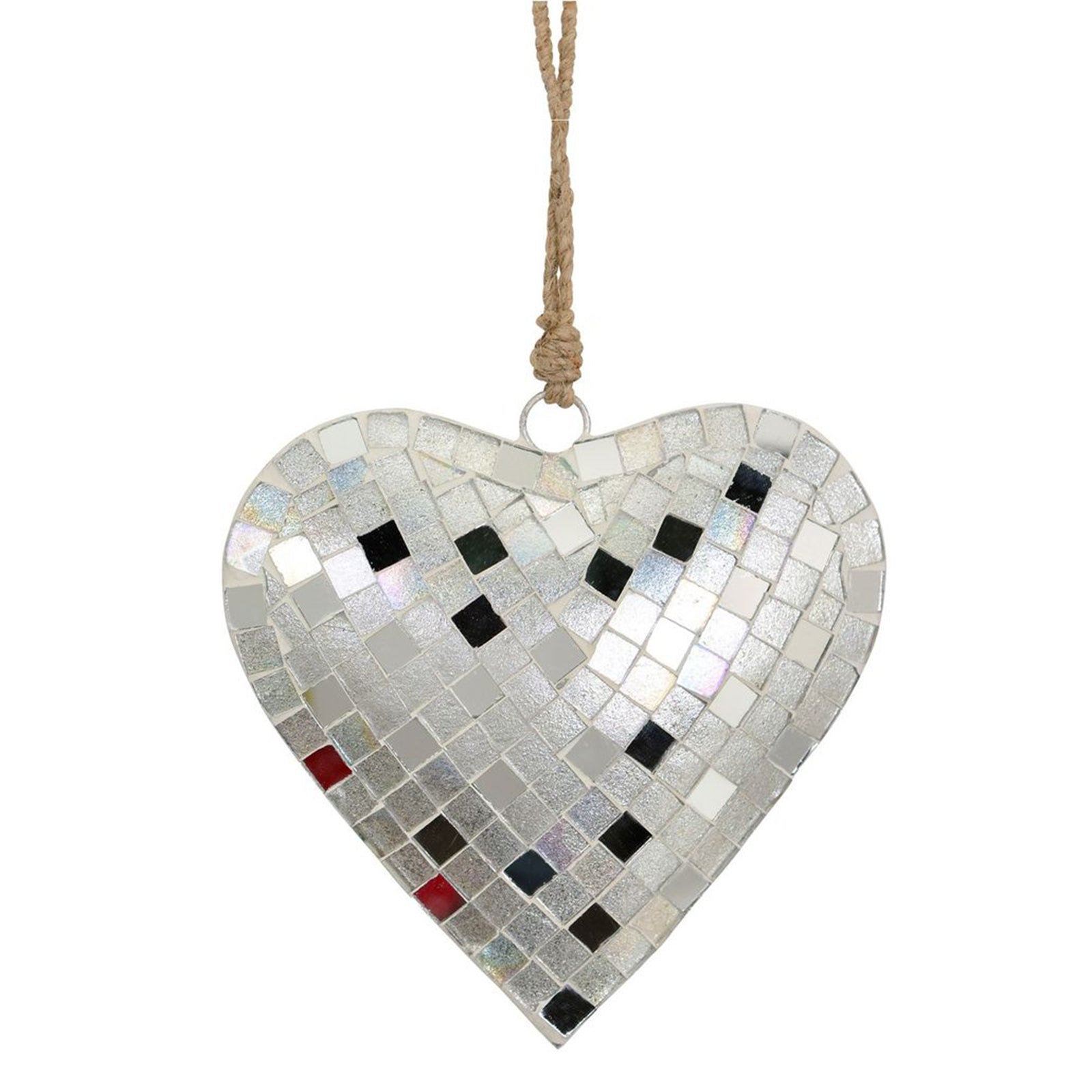 Pendentif cœur MOZAC - Métal - 10 x 10 x 2 cm