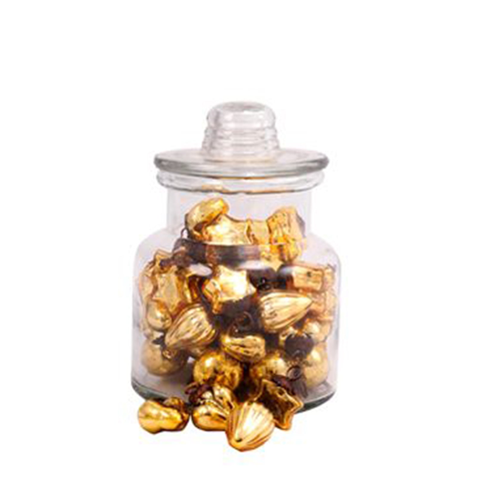 Glassware with star pendants, Vitreous - champagne - 48 pieces - 20.5x20.5x37 cm