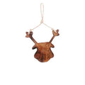 Reindeer trailer Ost - natural - wood - 15x15x1 cm