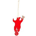 Christmas ornament Dost - wood - 5x11x0.3 cm - 1 piece assorted