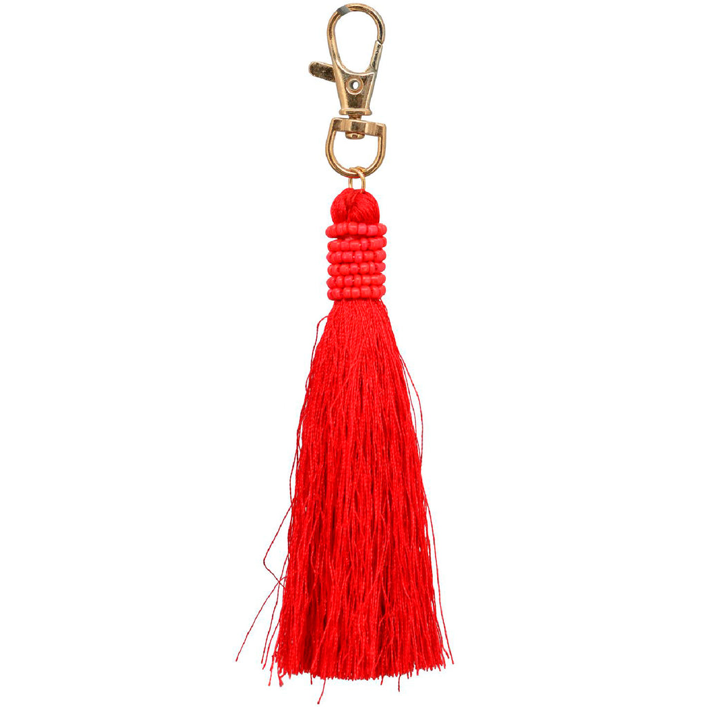 Hänger SAMT - rot/schwarz - 1,5x1,5x14 cm - 1 Stück assortiert