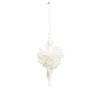 Pendentif ballerine, blanc ivoire, porcelaine, 4,5 x 4 x 20 cm