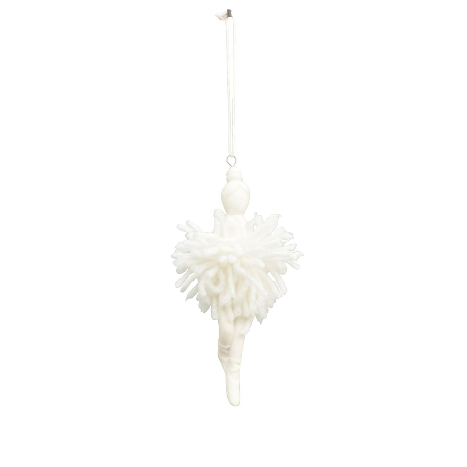 Pendentif ballerine, blanc ivoire, porcelaine, 4,5 x 4 x 20 cm