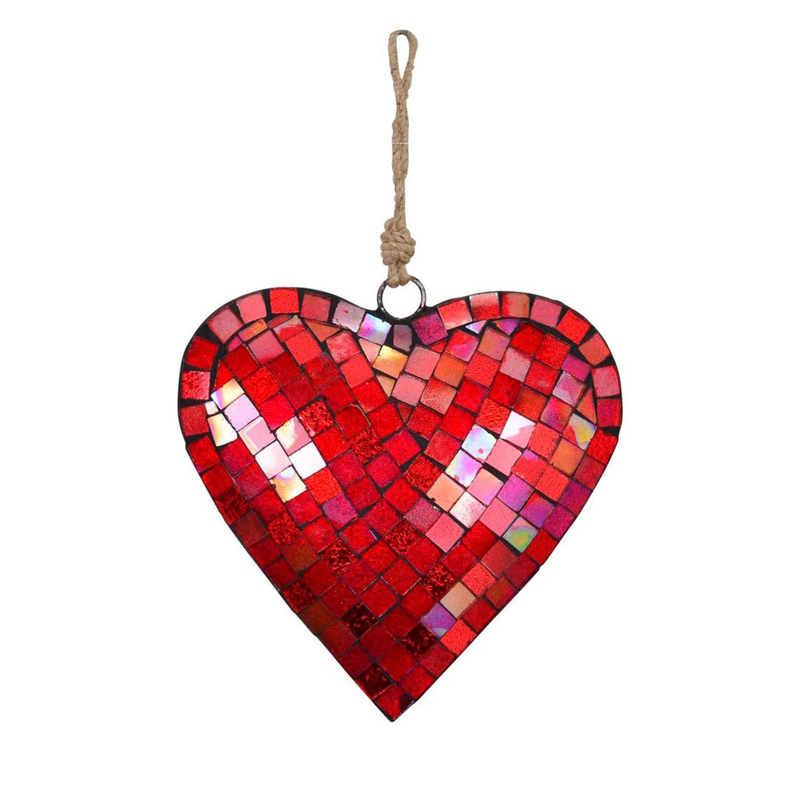 Pendentif cœur MOZAC - Métal - 10 x 10 x 2 cm