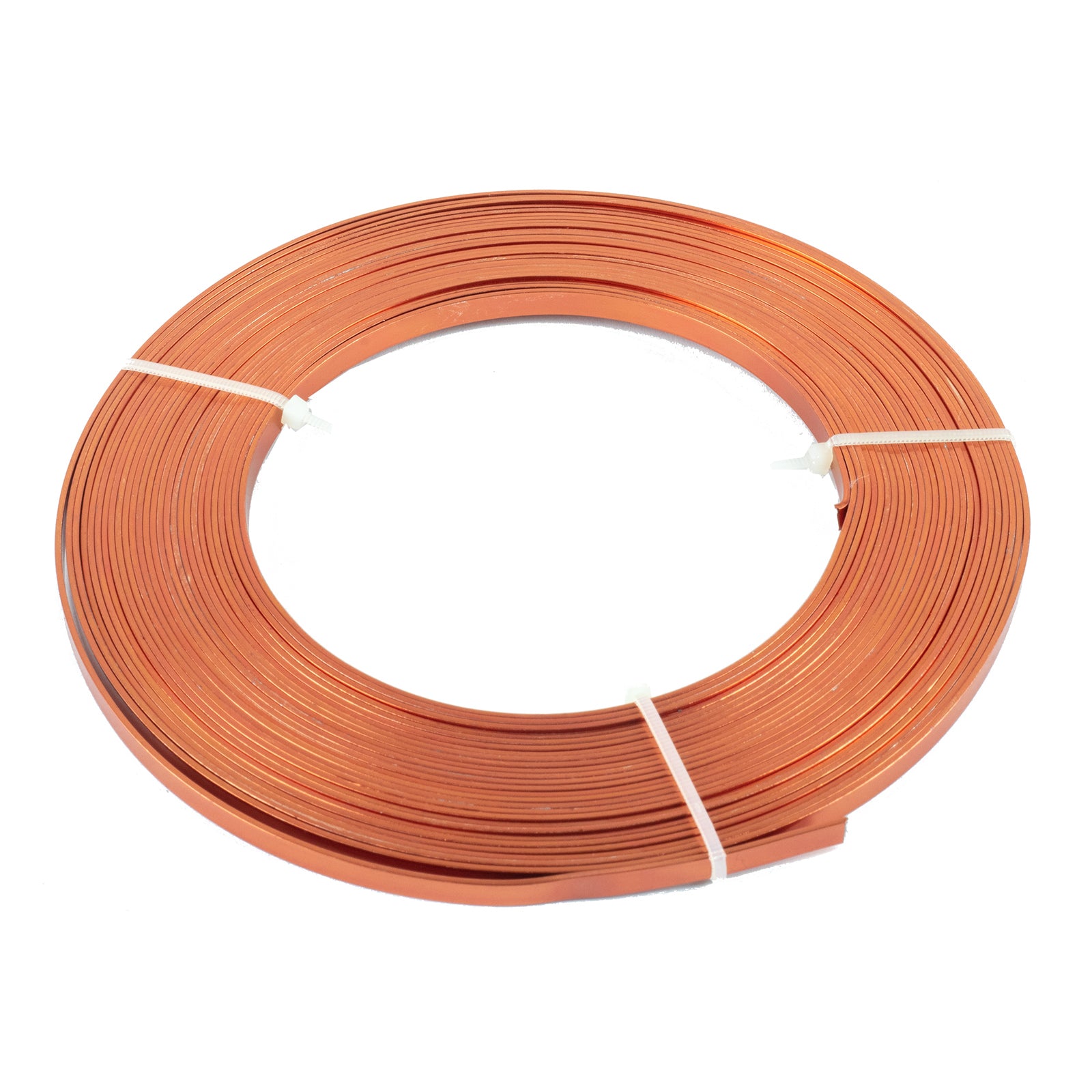 Fil plat en aluminium 5 mm x 1 mm cuivre