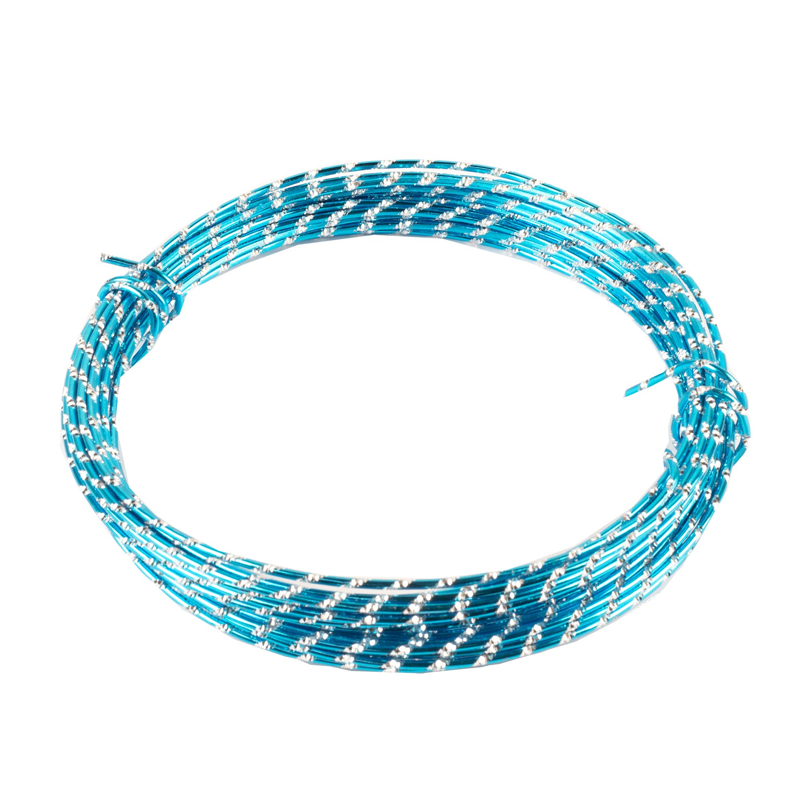 Fil d'aluminium diamant turquoise - 2,00 mm 10 m