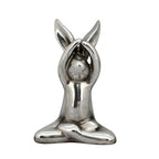 YogaHase ArgenT, Keramik, 26,5x8,5x19,5 cm - 1 Hase in Yogaposition (kein Set, keine Auswahl möglich)