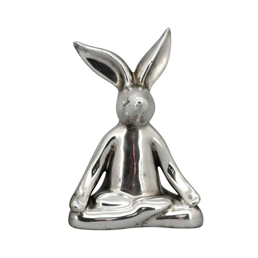 YogaHase ArgenT, Keramik, 26,5x8,5x19,5 cm - 1 Hase in Yogaposition (kein Set, keine Auswahl möglich)