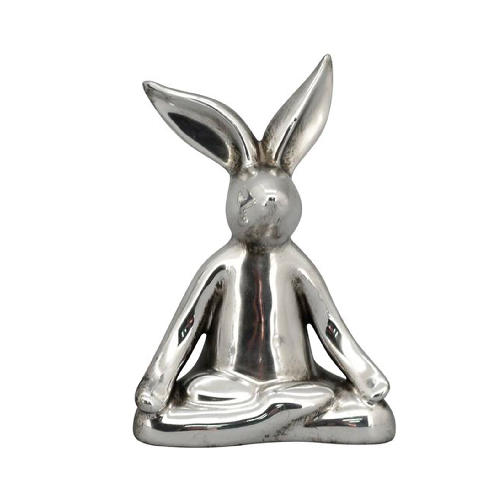 YogaHase ArgenT, Keramik, 26,5x8,5x19,5 cm - 1 Hase in Yogaposition (kein Set, keine Auswahl möglich)