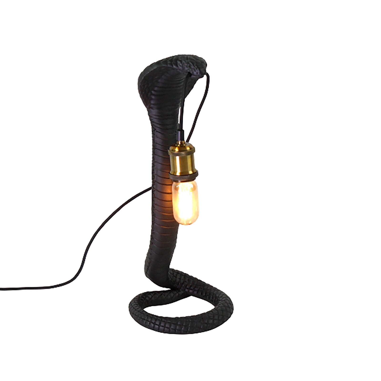 Tischleuchte Cleo, schwarz Polyresin/Metall, 21x18,5x48 cm, Fassung: E27,220-20 V, max. 25 W, 2 m Kabel